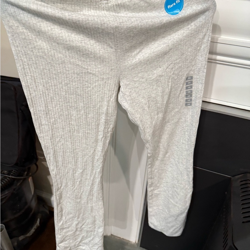 Carter's Light Gray Ribbed Leggings